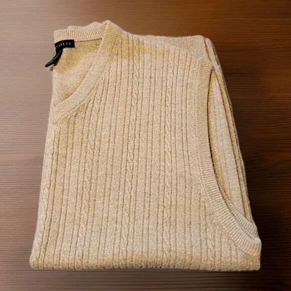 Geoffrey Beene Classic Cable Knit V Neck Pullover Sweater Vest Men's XL Academia - Picture 8 of 8